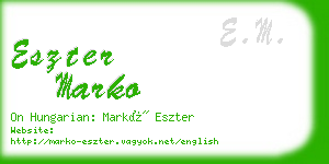 eszter marko business card